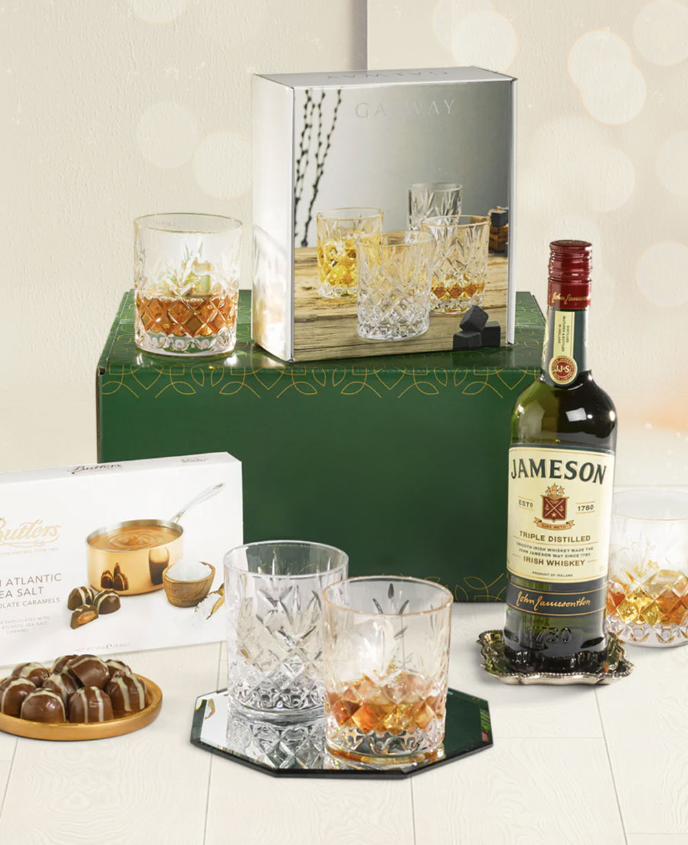 Whiskey, Glasses & Treats Gift Hamper<br/>(Corporate Gifts) Whiskey, Glasses & Treats Gift Hamper<br/>(Corporate Gifts)